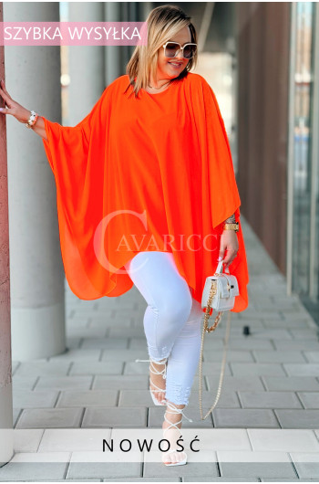 TERESSA - Zwiewna tunika szyfonowa elegancki luźny krój w kolorze...