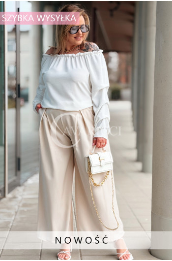 Spodnie ZANETTA – Zjawiskowe Szerokie Nogawki z Wysokim Stanem w...