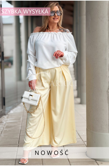 Spodnie ZANETTA – Zjawiskowe Szerokie Nogawki z Wysokim Stanem w...