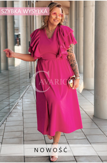 AURELIA – sukienka elegancka w romantycznym wydaniu z falbankami...