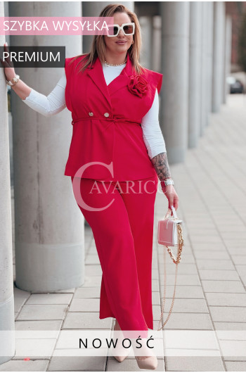 Komplet ISABELLA Premium – Kamizelka z Różą i Spodnie w Kolorze...