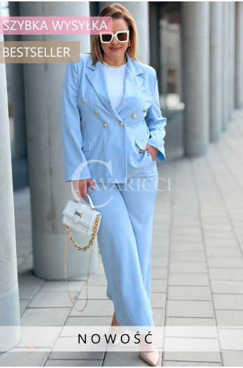 Garnitur STELLA Premium – Złote Guziki, Poduszki na Ramionach w...