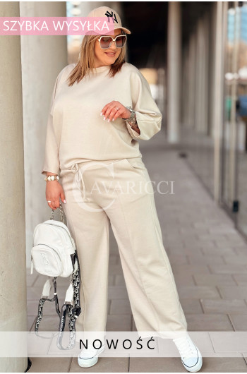 Dres DAFNE Plus Size – Krój Nietoperz i Szerokie Spodnie dla...