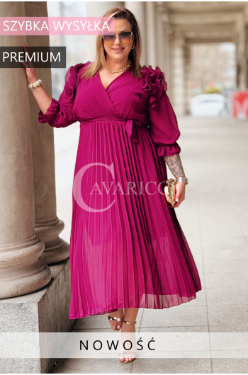 Elegancka Sukienka DINA – Luksusowe Plisy Idealne na Komunię i...