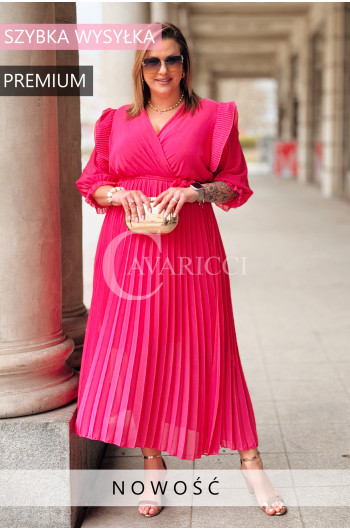 Elegancka Sukienka DINA – Luksusowe Plisy Idealne na Komunię i...