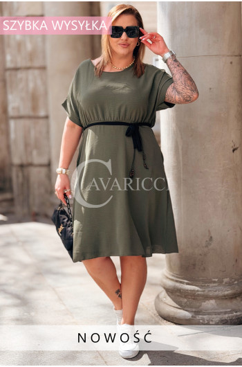Sukienka LUANA – Codzienny Ulubieniec z Kieszeniami i Paskiem...