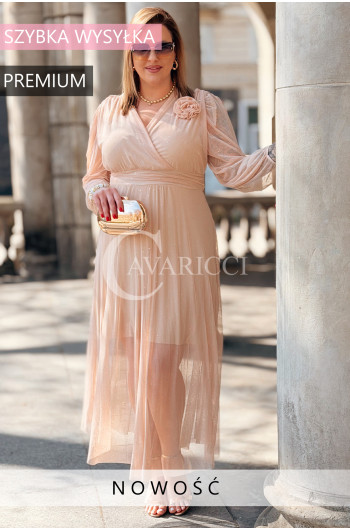 Sukienka VINCENZA Premium – Błyszczący Tiul i Zjawiskowy Efekt...