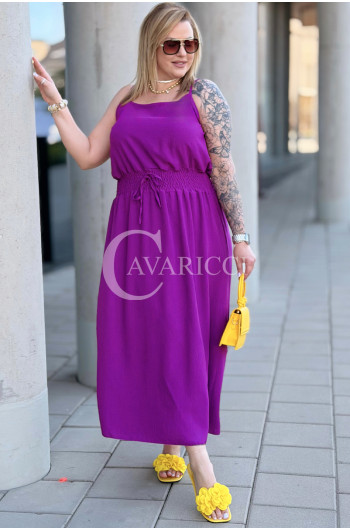 Letnia Sukienka ELECTRA – Zwiewny Fason Maxi z Gumką w Talii...