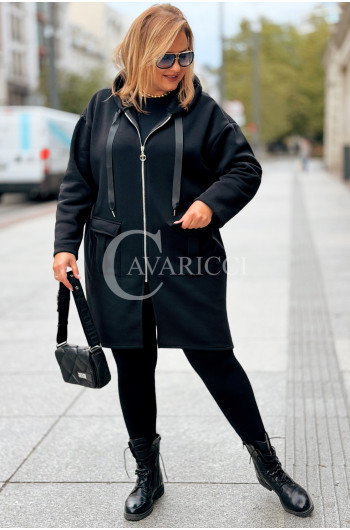 ANNEGRET Bluza Plus Size Z Kapturem Zapinana Na Zamek w Kolorze...
