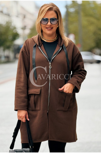 ANNEGRET Bluza Plus Size Z Kapturem Zapinana Na Zamek w Kolorze...