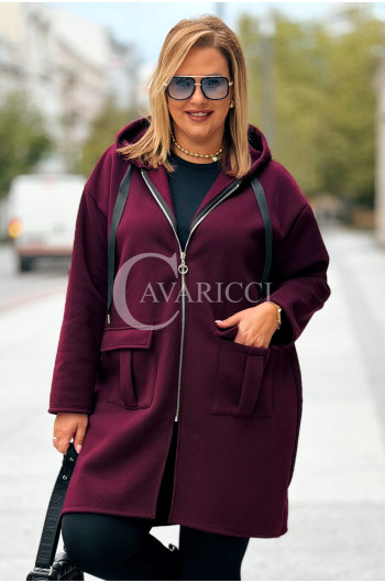 ANNEGRET Bluza Plus Size Z Kapturem Zapinana Na Zamek w Kolorze...
