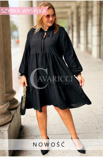 BERENIKE Sukienka Plus Size Wiązana Przy Szyi Luźny Krój w...