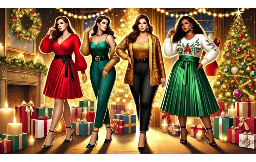 Czerwony, złoty czy zielony? Kolory świąt w modzie plus size.