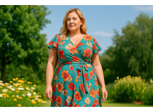 Lato lubi kwiaty! Przegląd ubrań w kwiaty dla kobiet o pełniejszych kształtach z Cavaricci.pl